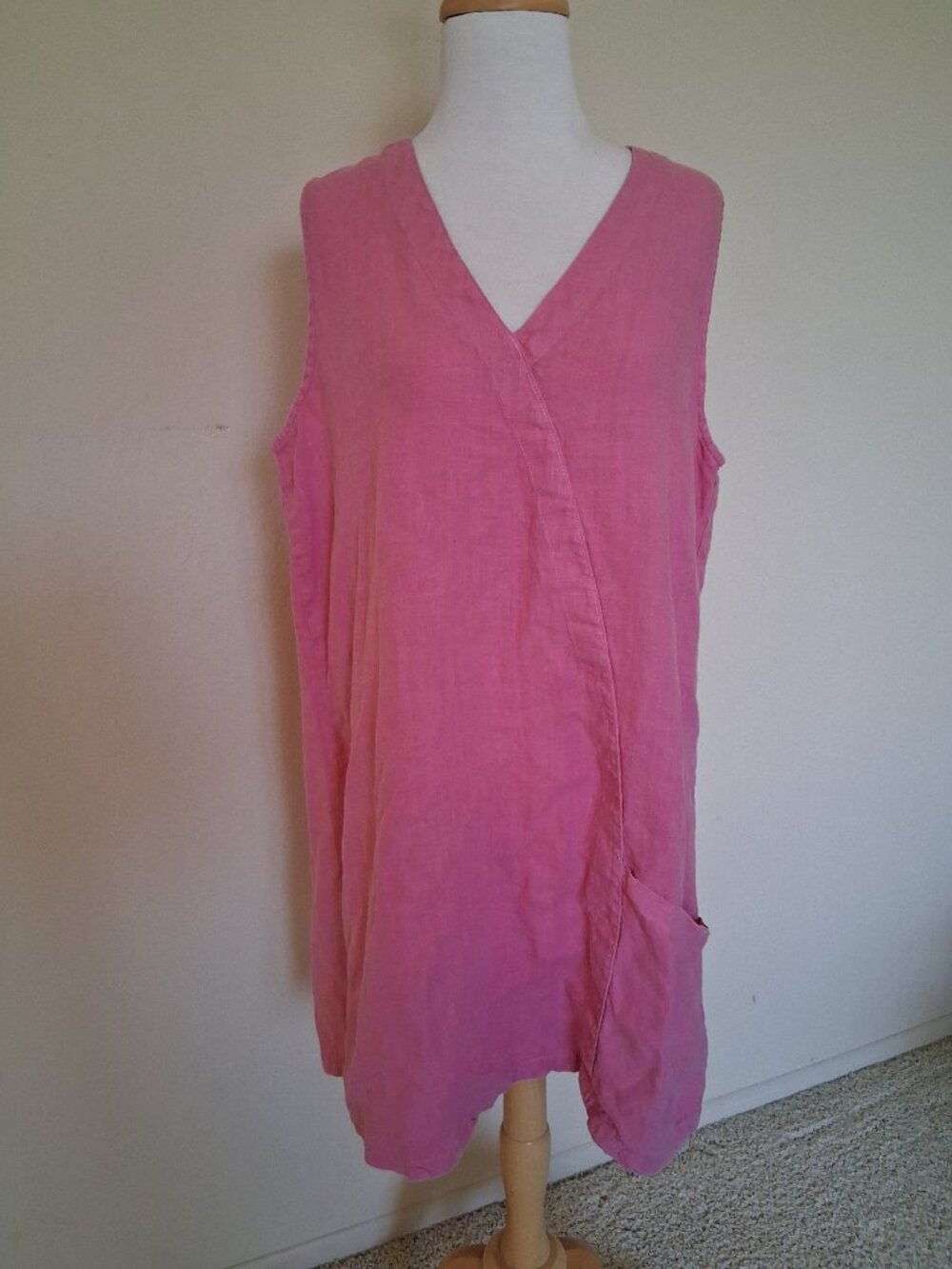 Cut Loose Size L 100% Linen Sleeveless Shift Dress Tunic